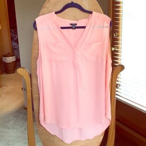 Torrid sleeveless longline blouse - pastel peach!